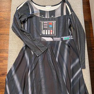 Kawaiian Pizza Apparel Long Sleeve Darth Vader Dress XXL